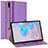 Leather Case Stands Flip Cover L01 Holder for Samsung Galaxy Tab S6 10.5 SM-T860 Purple