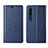 Leather Case Stands Flip Cover L01 Holder for Xiaomi Mi 10 Blue