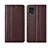 Leather Case Stands Flip Cover L01 Holder for Xiaomi Mi 10 Lite Brown