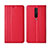 Leather Case Stands Flip Cover L01 Holder for Xiaomi Poco X2 Red