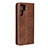 Leather Case Stands Flip Cover L02 for Huawei P30 Pro New Edition Brown