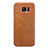 Leather Case Stands Flip Cover L02 for Samsung Galaxy S7 Edge G935F Brown