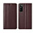 Leather Case Stands Flip Cover L02 Holder for Huawei Enjoy 20 Pro 5G Brown