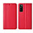 Leather Case Stands Flip Cover L02 Holder for Huawei Enjoy 20 Pro 5G Red