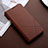 Leather Case Stands Flip Cover L02 Holder for Huawei P Smart Pro (2019) Brown