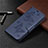 Leather Case Stands Flip Cover L02 Holder for Nokia 3.4 Blue