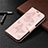 Leather Case Stands Flip Cover L02 Holder for Nokia 3.4 Rose Gold