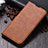 Leather Case Stands Flip Cover L02 Holder for Oppo A11X Brown