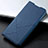 Leather Case Stands Flip Cover L02 Holder for Oppo A52 Blue