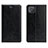 Leather Case Stands Flip Cover L02 Holder for Oppo A92s 5G Black