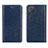 Leather Case Stands Flip Cover L02 Holder for Oppo A92s 5G Blue