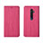 Leather Case Stands Flip Cover L02 Holder for Oppo Reno2 Hot Pink