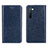 Leather Case Stands Flip Cover L02 Holder for Oppo Reno3 Blue