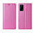 Leather Case Stands Flip Cover L02 Holder for Realme Q2 5G Pink