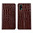 Leather Case Stands Flip Cover L02 Holder for Realme Q2 Pro 5G Brown