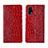 Leather Case Stands Flip Cover L02 Holder for Realme Q2 Pro 5G Red