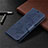 Leather Case Stands Flip Cover L02 Holder for Samsung Galaxy A12 5G Blue