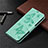 Leather Case Stands Flip Cover L02 Holder for Samsung Galaxy A12 Matcha Green