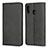 Leather Case Stands Flip Cover L02 Holder for Samsung Galaxy A20 Black