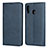 Leather Case Stands Flip Cover L02 Holder for Samsung Galaxy A20 Blue