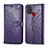 Leather Case Stands Flip Cover L02 Holder for Samsung Galaxy A21s Purple