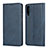 Leather Case Stands Flip Cover L02 Holder for Samsung Galaxy A50S Blue