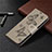 Leather Case Stands Flip Cover L02 Holder for Samsung Galaxy M12 Gray