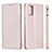 Leather Case Stands Flip Cover L02 Holder for Samsung Galaxy M40S Pink