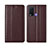 Leather Case Stands Flip Cover L02 Holder for Vivo Y50 Brown