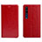 Leather Case Stands Flip Cover L02 Holder for Xiaomi Mi 10 Red