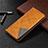Leather Case Stands Flip Cover L02 Holder for Xiaomi POCO C3 Orange