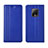 Leather Case Stands Flip Cover L02 Holder for Xiaomi Redmi 10X 5G Blue