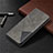 Leather Case Stands Flip Cover L02 Holder for Xiaomi Redmi 9 India Gray