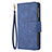 Leather Case Stands Flip Cover L03 Holder for Apple iPhone 13 Pro Blue