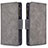 Leather Case Stands Flip Cover L03 Holder for Apple iPhone 13 Pro Dark Gray