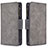 Leather Case Stands Flip Cover L03 Holder for Apple iPhone 14 Pro Dark Gray