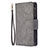 Leather Case Stands Flip Cover L03 Holder for Apple iPhone 14 Pro Dark Gray