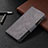 Leather Case Stands Flip Cover L03 Holder for Apple iPhone 14 Pro Dark Gray