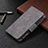 Leather Case Stands Flip Cover L03 Holder for Apple iPhone 14 Pro Dark Gray