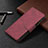 Leather Case Stands Flip Cover L03 Holder for Apple iPhone 14 Pro Red Wine