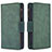 Leather Case Stands Flip Cover L03 Holder for Apple iPhone 15 Pro Green