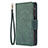 Leather Case Stands Flip Cover L03 Holder for Apple iPhone 15 Pro Green