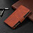 Leather Case Stands Flip Cover L03 Holder for Apple iPhone 15 Pro Max Brown