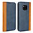 Leather Case Stands Flip Cover L03 Holder for Huawei Mate 20 Pro Blue