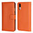 Leather Case Stands Flip Cover L03 Holder for Huawei P20 Orange