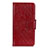 Leather Case Stands Flip Cover L03 Holder for Motorola Moto E7 (2020) Red Wine