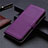 Leather Case Stands Flip Cover L03 Holder for Motorola Moto G9 Plus Purple