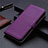 Leather Case Stands Flip Cover L03 Holder for Oppo A53s Purple