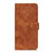Leather Case Stands Flip Cover L03 Holder for Oppo F17 Pro Brown
