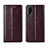 Leather Case Stands Flip Cover L03 Holder for Realme V15 5G Brown